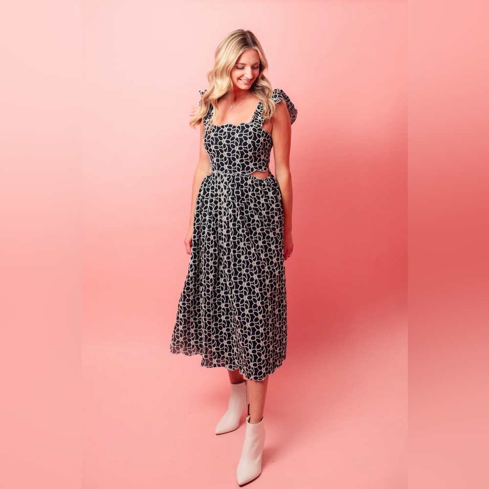 Sofie the Label Chocolate Floral Midi Dress